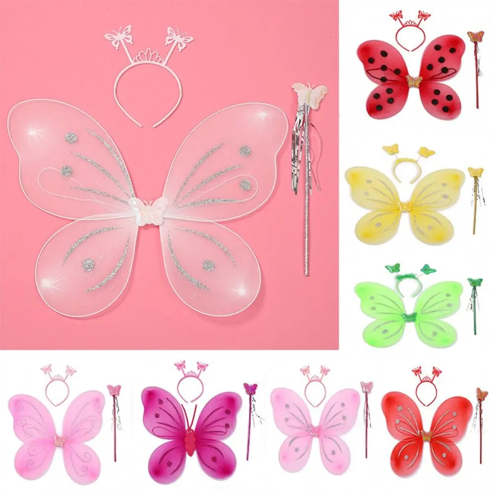 Photography Yellow - Fashion Kids Butterfly Headband Wings Wand
