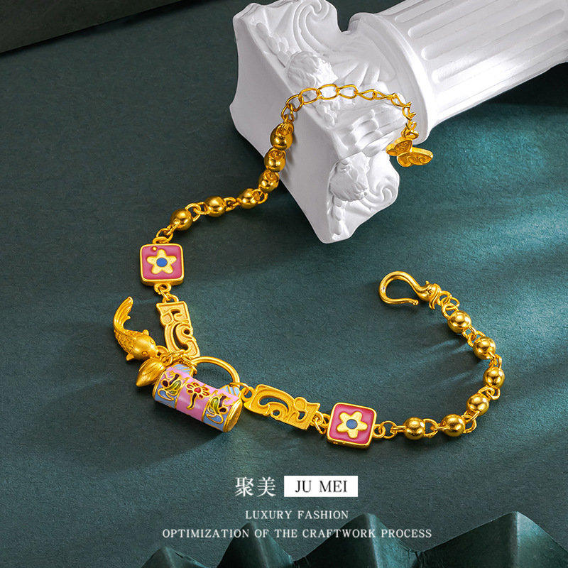 24K AU999 Gold 'Blossom Lock & - Photography Yellow avis et prix