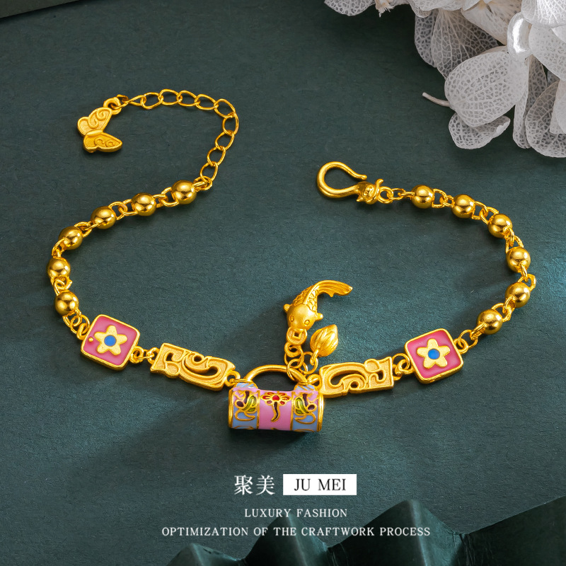 24K AU999 Gold 'Blossom Lock & - Photography Yellow avis et prix