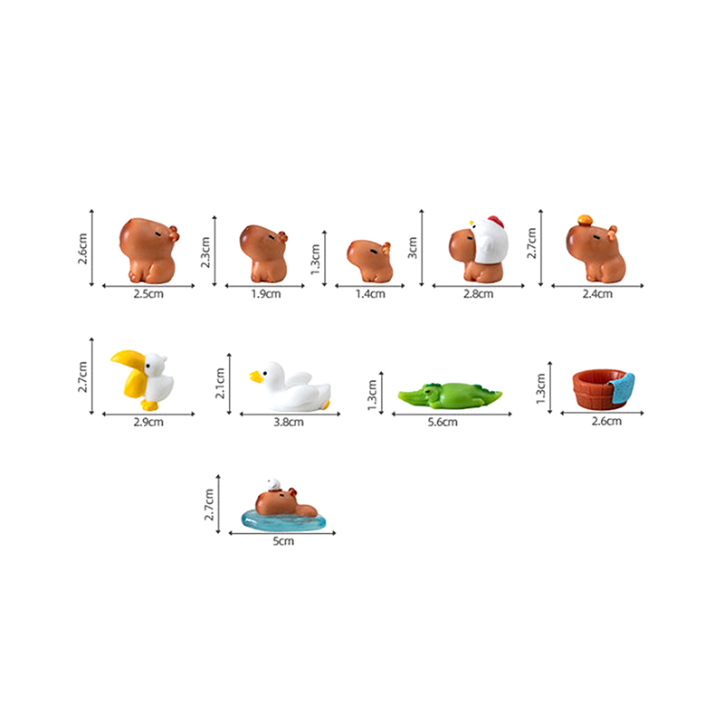 10pcs Miniature Capybara Figur - Photography Desk avis et prix