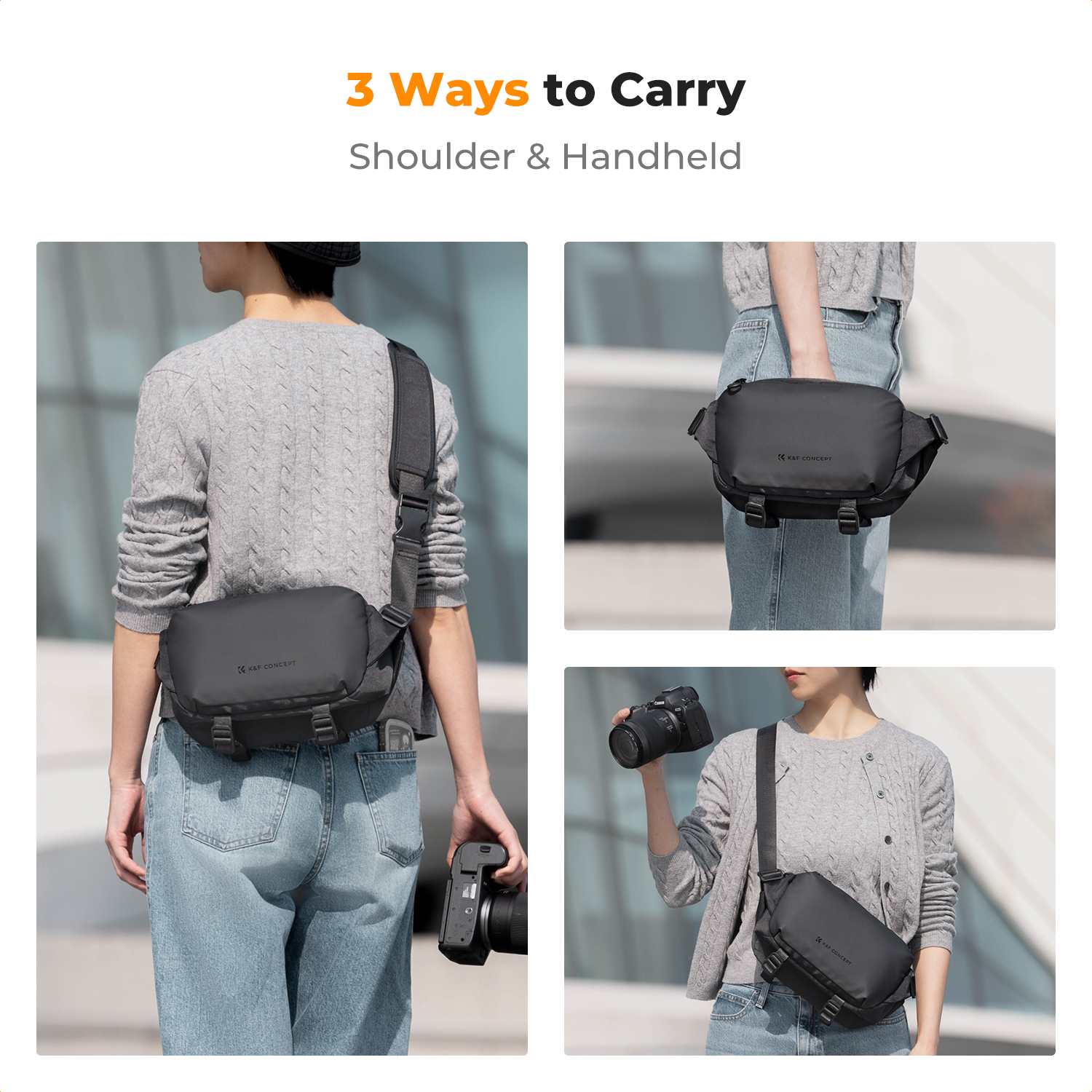 K&F CONCEPT 4L Camera Sling Ba - Lens Case Pouch avis et prix