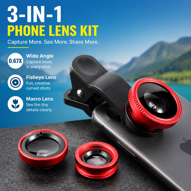 External Phone Lens Kit Wide A - Photography High Angle avis et prix