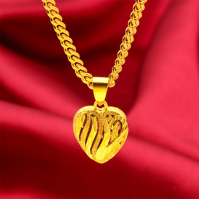 24K Gold AU999 Women Heart Hol - Photography Yellow avis et prix