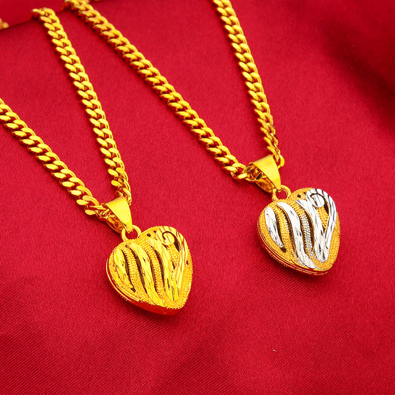 24K Gold AU999 Women Heart Hol - Photography Yellow avis et prix