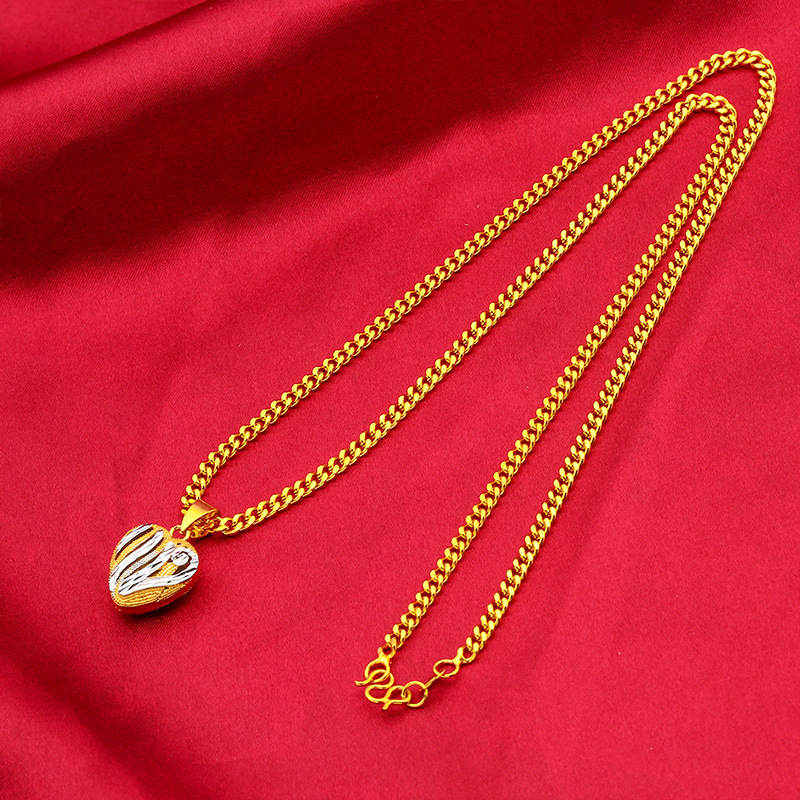 24K Gold AU999 Women Heart Hol - Photography Yellow avis et prix