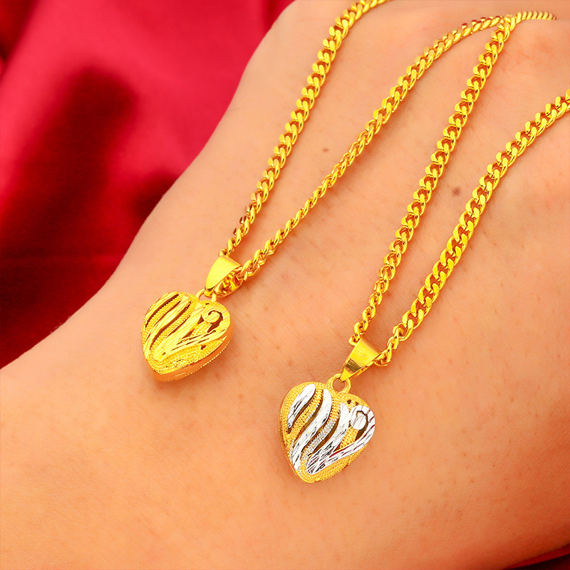 24K Gold AU999 Women Heart Hol - Photography Yellow avis et prix