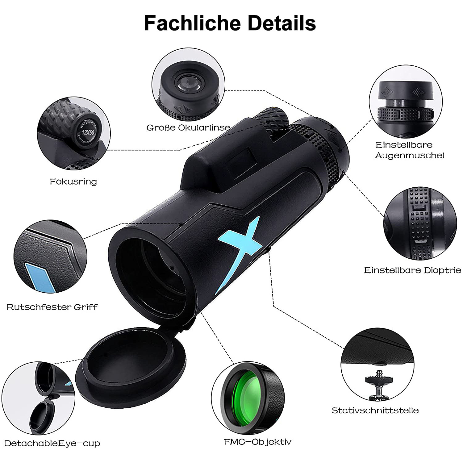 Mini Telescopes 12x50 High Pow - Photography High Angle avis et prix