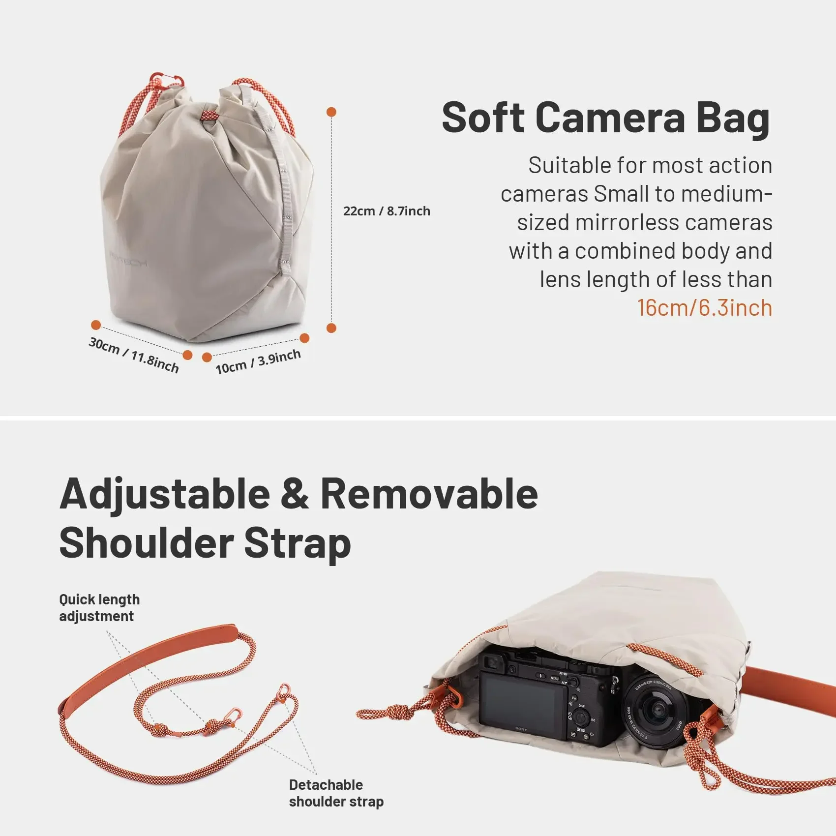 PGYTECH OneGo Drawstring Bag M - Lens Case Pouch avis et prix