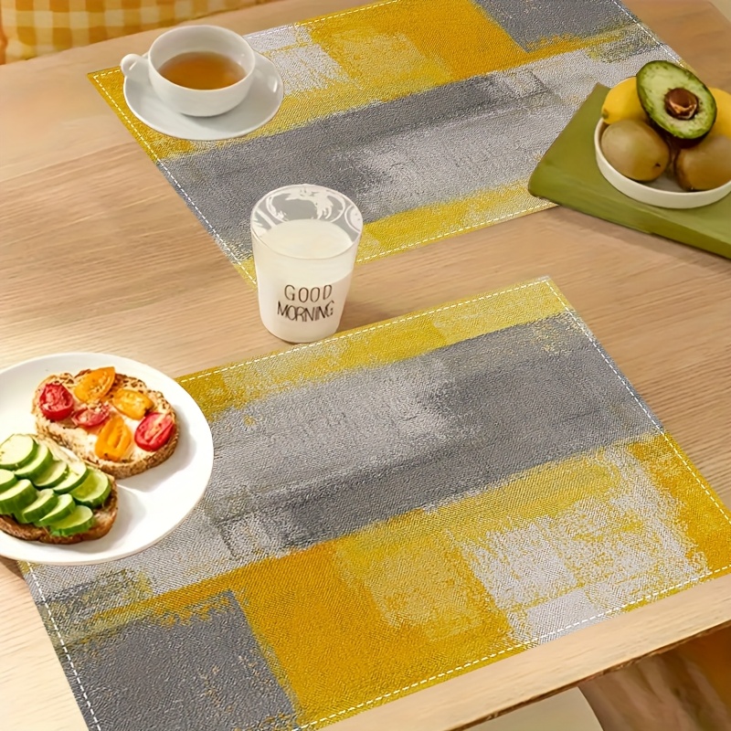 VIKAMA Yellow Gray Abstract Oi - Photography Desk avis et prix
