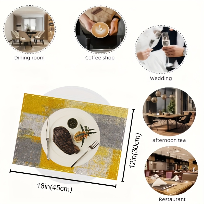 VIKAMA Yellow Gray Abstract Oi - Photography Desk avis et prix