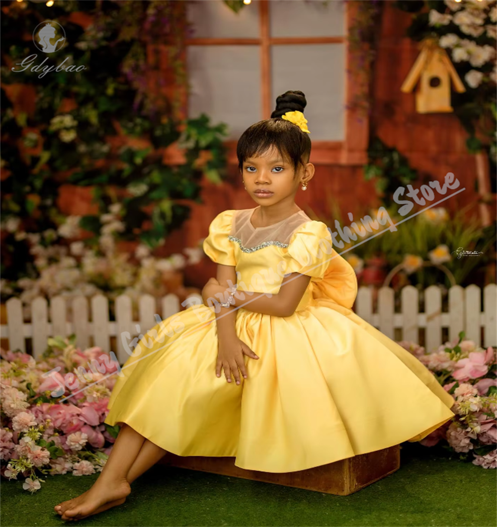 Flower Girl Dress Satin Knee-l - Photography Solo avis et prix