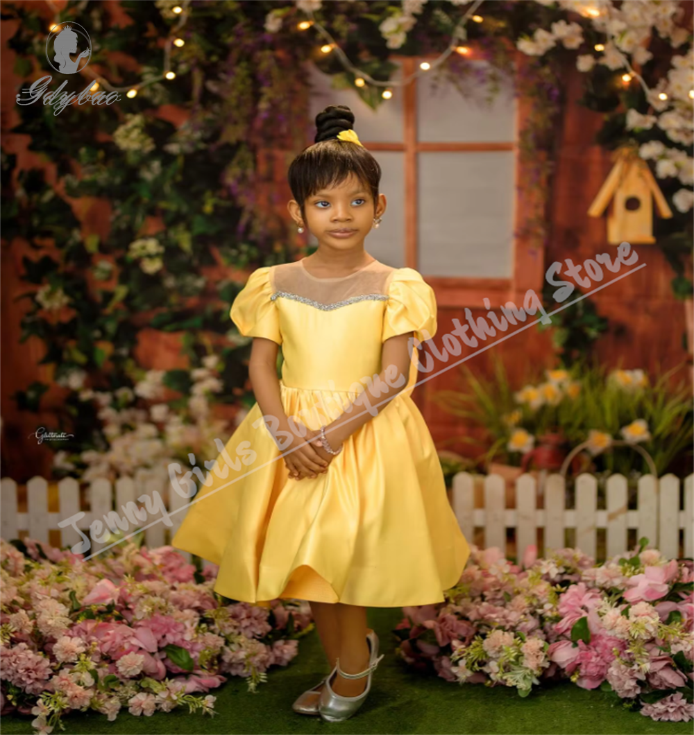 Flower Girl Dress Satin Knee-l - Photography Solo avis et prix
