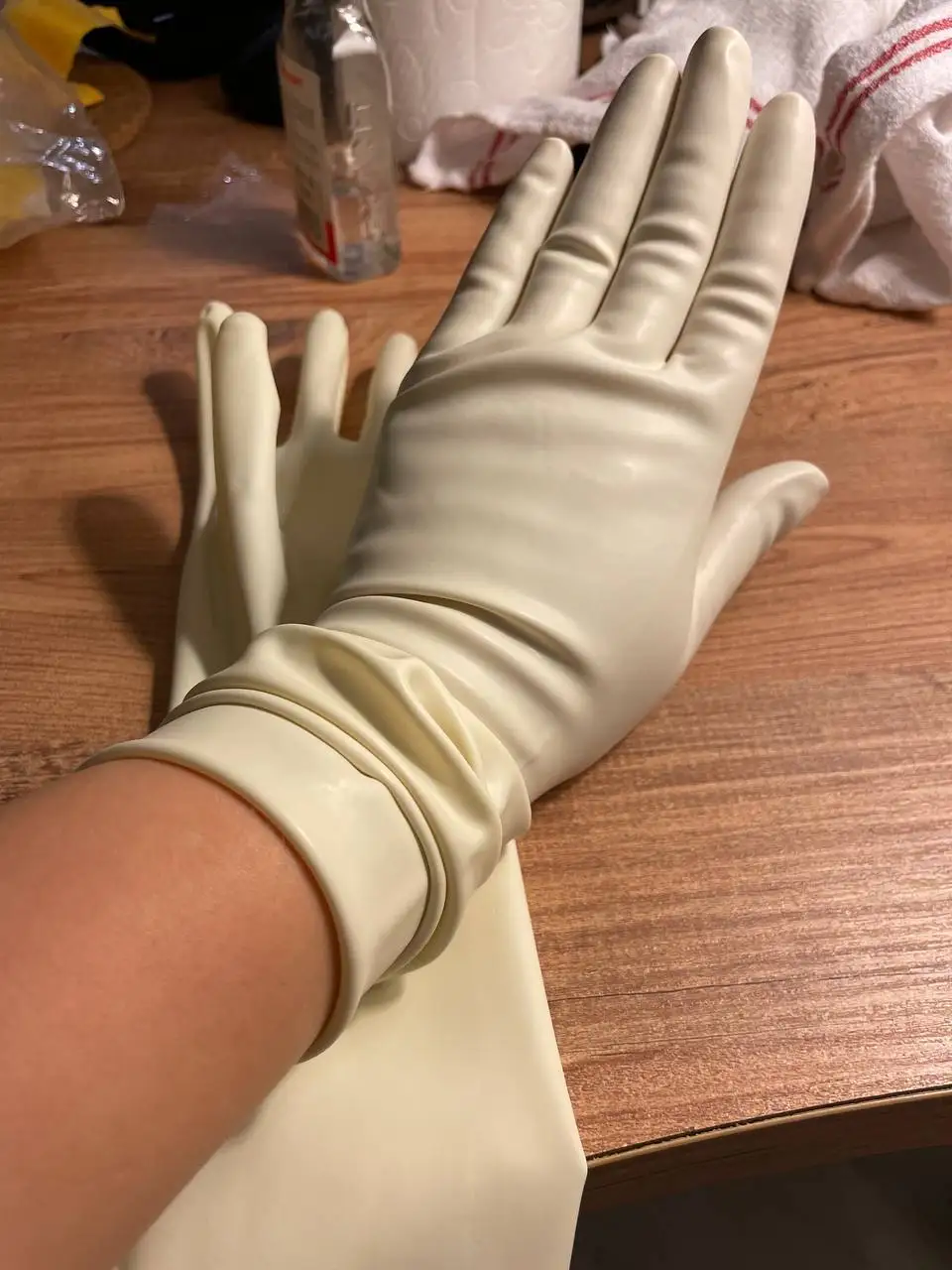 Latex Gloves Natural Mittens f - Photography Yellow avis et prix