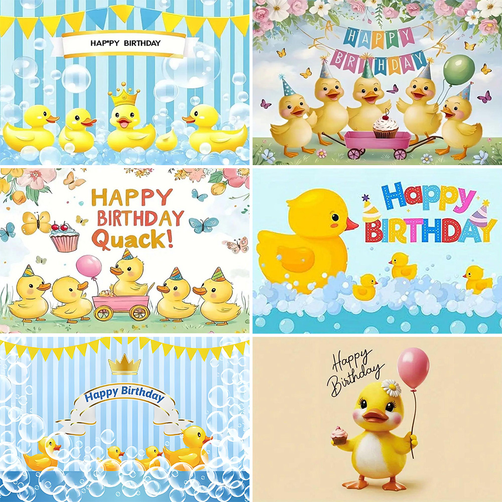 Cartoon Yellow Duck Theme Birt - Photography Yellow avis et prix