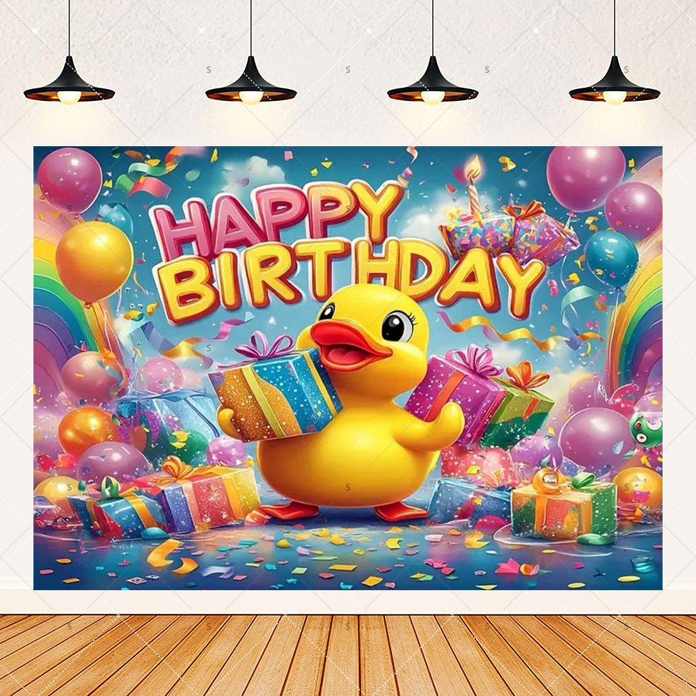Cartoon Yellow Duck Theme Birt - Photography Yellow avis et prix