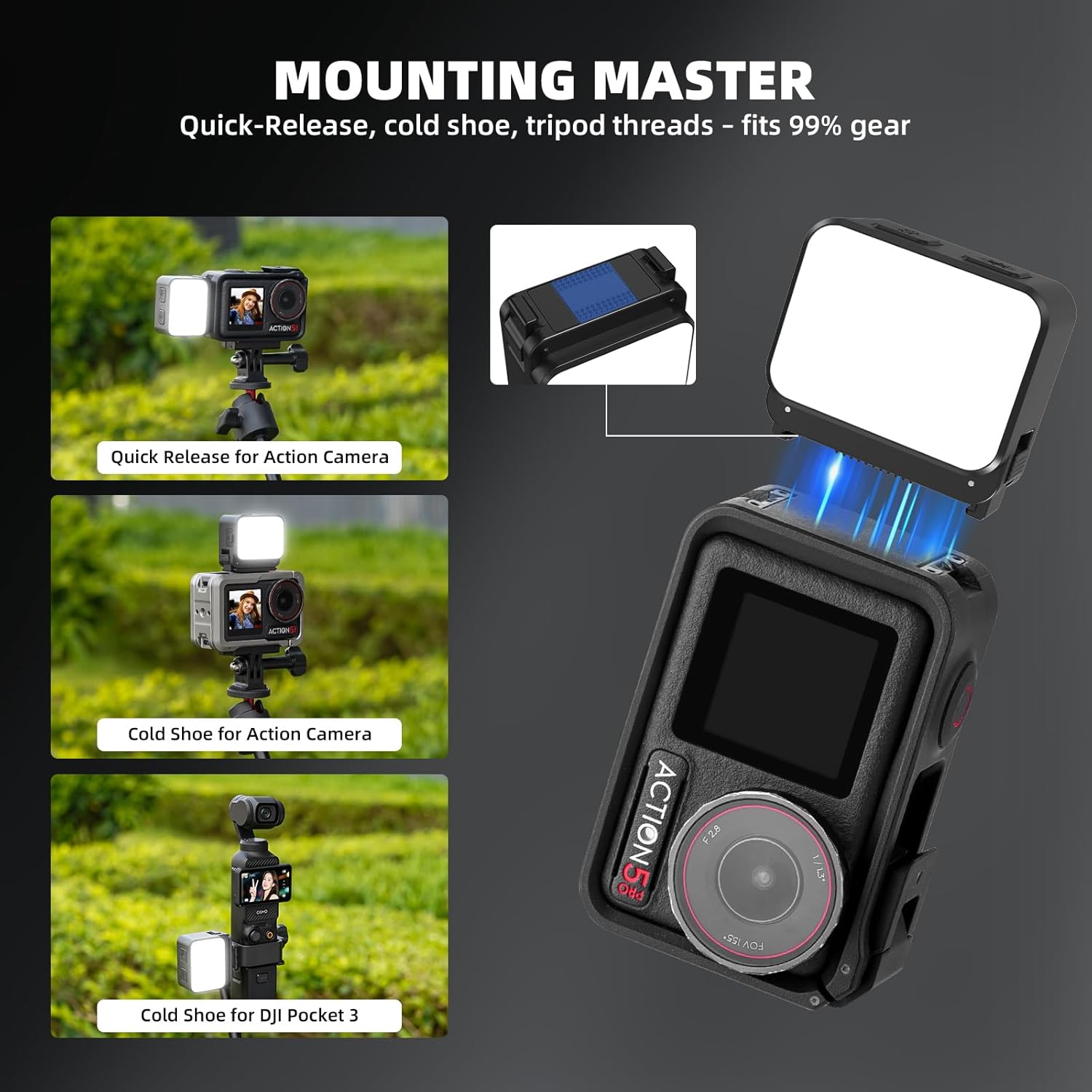 Mini LED Light for Action Came - Camera Cold Shoe avis et prix