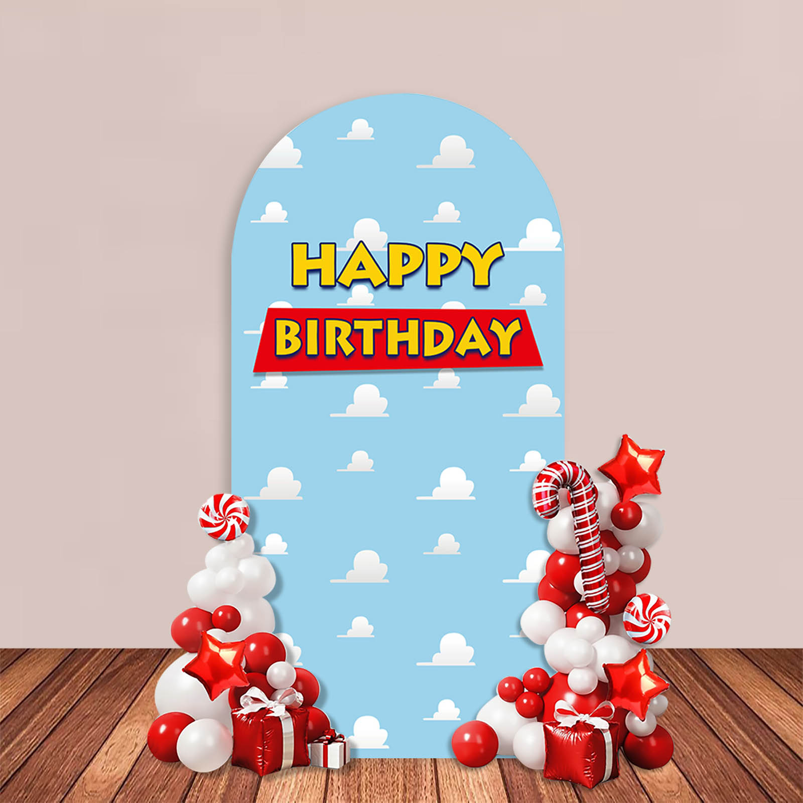 Happy Birthday Arch Backdrop C - Photography Yellow avis et prix